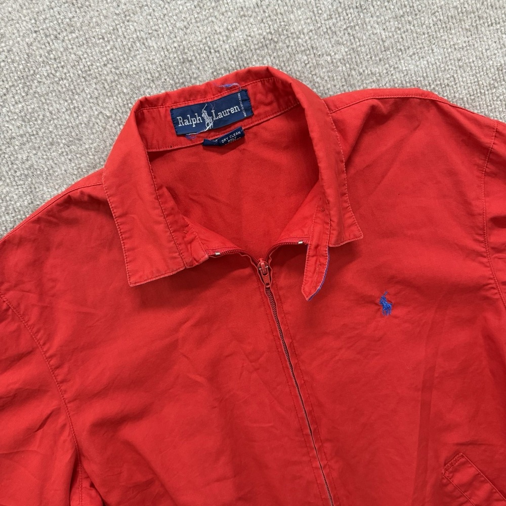 Vintage Ralph Lauren Red Harrington Full Zip Jacket Woman's Size L